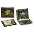 Camo Leather Front Pocket Wallet w/ Super Strong Clip
